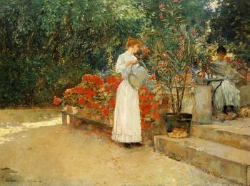 Childe Hassam Après le petit-déjeuner