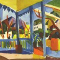 Terrasse de la maison de campagne à Saint-Germain August Macke