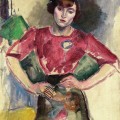 Hermine au chemisier rouge, Jules PascinPascin
