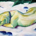 Chien couché dans la neige, Franz Marc