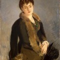 Mademoiselle Isabelle Lemonnier tenant son chapeau, Édouard Manet