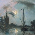 Overschie au clair de lune, Johan Barthold Jongkind