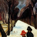 Neige tombant dans l'allée, Edvard Munch