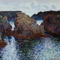 Rochers à Port Goulphar, Belle-Île, Claude Monet