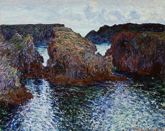 Rochers à Port Goulphar, Belle-Île, Claude Monet