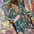 Femme en vert, lisant, Jules Pascin