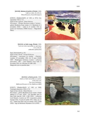 Henri Matisse – catalogue de l'œuvre peint – 1413 tableaux – Image 11